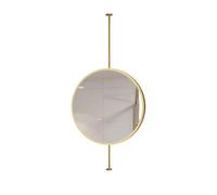 Specchio rotondo da parete personalizzabile da 50 cm per bagno, elegante specchio da appendere in metallo, perfetto per la decorazione della casa, design salvaspazio, ideale per bagni moderni