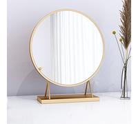 Specchio rotondo da tavolo per trucco e rasatura, autoportante, per bagno e camera da letto, con riflessi HD, ideale per la cura quotidiana e le applicazioni di bellezza