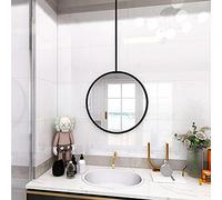 Specchio Rotondo Grande Con Cornice In Metallo, Specchi Decorativi Da Parete, Specchio Da Appendere, Specchio Per Il Bagno, Specchio Da Parete Circolare Per Ingressi, Bagni, Montaggio A Soffitto, 40