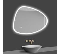 Specchio Rotondo Illuminato a LED, Specchio da Parete da Bagno 80 x 100cm, Specchio da trucco, Anti nebbia, Dimmerabile 3000K-6500K, Funzione di Memoria, IP44 impermeabile