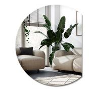 Specchio Rotondo Moderno 84 cm x 100 cm Design Unico Che Migliora Luce e Spazio Decorazione Versatile per Casa o Ufficio Luminoso