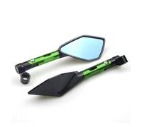 Specchio rotondo Specchietti Retrovisori Antiriflesso Per M&oto CNC In Alluminio Blu Per Z900 Z900RS Z900 Per RS Z800 Z1000 Per Z 900 900RS 1000(Long Green)