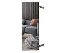 Specchio scorrevole girevole a lunghezza intera, 120 x 35 cm, elegante guida telescopica con finitura dorata per ottimizzare lo spazio dell'armadio, perfetto per l'arredamento della casa e soluzioni