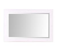 Specchio Select - Specchio a parete grande Rhone - Vintage francese - Stile barocco rococò - Legno massello - Finitura a mano - Bianco opaco - 60 cm x 90 cm