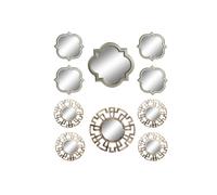 SPECCHIO SET 5 PEZZI DECORAZIONI A MURO PER PARETI INGRESSO BAGNO CAMERA