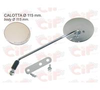SPECCHIO SINISTRO CIF CROMATO PIASTRA M8 CALOTTA ø115 VESPA UNIVERSALE OMOLOGATO