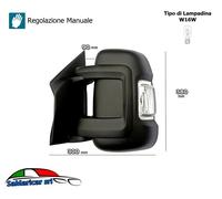 SPECCHIO SINISTRO CORTO MANUALE CON SONDA ADATTO A FIAT DUCATO 250 08/2006-> 163