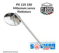 Specchio Sinistro Cromato Vespa PX 125 150 Millenium senza filettatura