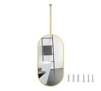 Specchio sospeso a soffitto con Asta in Metallo, Immagine HD, Specchio da Appendere al soffitto 16"X26" 16"X36" 20"X32" 20"X38" 24"X24" 24"X32" 24"X45" Specchi da Bagno con Cornice in Metal