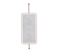 Specchio sospeso su due lati, girevole a 360°, anti-appannamento, con illuminazione a LED