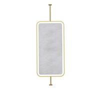 Specchio sospeso su due lati, girevole a 360°, anti-appannamento, con illuminazione a LED