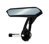 SPECCHIO SPECCHIETTO 18 MM MANUBRIO MOTO BAR END FAR NERO VETRO AZZURRATO