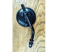 Specchio specchietto retrovisore Harley Davidson nero rotondo 3" gambo corto