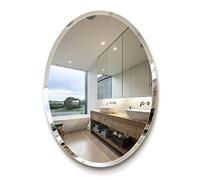 Specchio, Specchio Ovale Semplice Ovale Montato A Parete HD Specchio da Trucco Ipotenusa Trucco Hotel Armadietto da Bagno sopra Il Lavandino, 3 Dimensioni