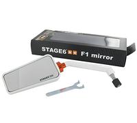 Specchio Stage6 F1, Sinistro, M8, Bianco | Bracci in metallo, snodo a sfera regolabile, dado di bloccaggio anodizzato arancio per Yamaha Aerox 50 Cat dal 2003