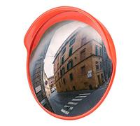 Specchio Stradale 45 cm Specchio Convesso di Traffico, Specchio Convesso di Segnalazione, Diametro 45 cm per per Strade, Magazzini, Garage e Negozi - Angolo Visivo di 130 ° - Arancione