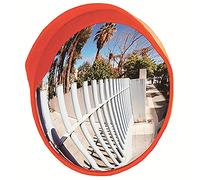 Specchio stradale convesso regolabile Tappo antipioggia con specchio convesso for traffico arancione angolo di 130 gradi, dimensioni multiple for interni ed esterni(60CM)