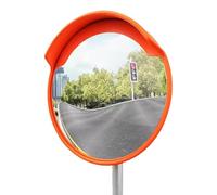 Specchio Stradale, Specchio Convesso Montato su Palo, Specchio Parabolico con Bordo, Specchio Grandangolare con Staffa Regolabile, for Angoli Ciechi e Angoli, for Interni ed Esterni(60cm)