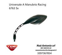 Specchio SX per MOTO E SCOOTER UNIVERSALI NERO RACING FAR 6763 COD.966