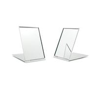 Specchio tascabile da viaggio, piccolo, pieghevole, ultra sottile e resistente, adatto per cosmetici, uso portatile in ufficio, rasatura, campeggio e trucco (2 pezzi, 8,5 x 5 cm)