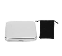 Specchio tascabile Specchio compatto viaggio in acciaio inossidabile Specchio viaggio bifacciale per donna Specchio cosmetico portatile resistente alle cadute con custodia (Cubo da 58 mm)