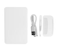 Specchio tascabile Specchio per trucco viaggio ricaricabile Specchio per trucco illuminato a LED con luce di riempimento Pettine viaggio Pinzetta per sopracciglia in metallo (Bianco)