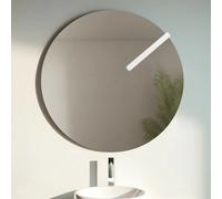 Specchio tondo 70 cm a filo lucido con lampada a LED da 26 cm