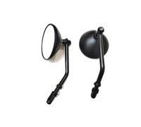 specchio trasparente Specchietti Laterali Retrovisori Rotondi Piccoli Retrò Per Moto Accessori Convessi Per Harley Per Davidson(Black)