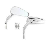specchio trasparente Specchietti Retrovisori Laterali Manubrio Moto 8mm Per Harley Per Davidson(Chrome)