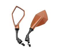 specchio trasparente Specchietti Retrovisori Moto Manubrio Bicicletta Regolabile Grandangolare Lato Flessibile Scooter E-bike Specchietto Ausiliario Retromarcia 10mm(Orange)