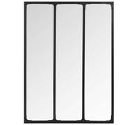 Specchio trittico in metallo nero, 60x80