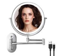 Specchio Trucco Con Ingrandimento 20X/1X, Specchio Da Parete a 54 LED 3 Colori D