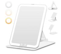 Specchio Trucco con Luci Ricaricabile 3 Modalità di Luci Luminosità Regolabile