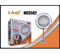 Specchio trucco con ventosa luce led ingrandimento 10x make up flessibile hd3582