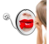 Specchio Trucco Flessibile 10X LED Ventosa Girevole 360° Luce Diffusa Ingrandito