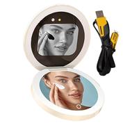 Specchio UV per test di protezione solare, portatile per test di protezione solare, con luce LED, specchio portatile portatile, per donne e ragazze, soggiorno, casa, bagno, vanity auto ufficio