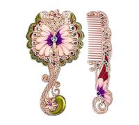 Specchio vintage a mano Pettine Per Capelli Con Motivo Farfalla Inciso