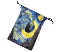 SPECH DE CARTE TAROT VELVET - Borsa portaoggetti con borchie morbide 13 x 18 cm | Custodia protettiva a mano per mazzi Oracle, dadi, cristalli, gioielli e carte da gioco, stampa digitale, e, Se