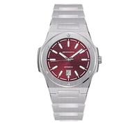 Specht & Söhne - Orologio meccanico da uomo, design unico, NH35 Movt, in acciaio inossidabile, luminoso, classico, impermeabile fino a 50 m, Vino rosso