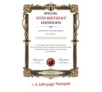 Special 60th Birthday Certificate: Gift idea