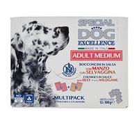 Special Dog Excellence Adult Medium Bocconcini in Salsa con Manzo e Selvaggina, 12 x 100g