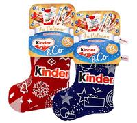 Special Edition "La Calzona", Maxi Calza, Rossa o Blu, con 20 Pezzi Assortiti: Cerealy, Cioccolato, Sandwich, Schokobons, Maxi, Bueno e Duplo per kinder & Co. 416g [Singola Calza]