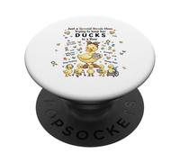 Special Needs Mom Autism Caregivers Cute Mama Duck PopSockets PopGrip Adesivo