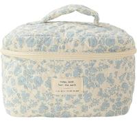 Special Occasion Cosmetic Organizer Floral Pattern Makeup Case Flower Print Bag Large Capacity Zipper Closure Firm Stitching Soft Handle Travel A Professional process