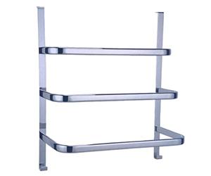 Special-trends Portasciugamani per porta con 3 barre e 2 ganci cromati 56 x 49 x 25 cm