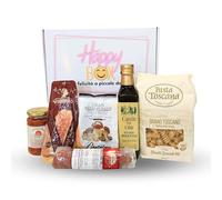 Speciale Italia Cesto Regalo - Happy Box Salata con 6 Prodotti Tipici Toscani e Umbri - Cesto Gastronomico Artigianale Made in Italy (Salata)