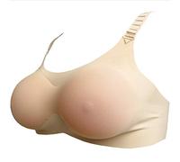 Speciale petto finto falso + seno per transgender Mastectomia crossdress - tracolla regolabile (inclusi gli inserti in silicone),Flesh,C~85