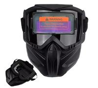 Speciale saldatura e taglio maschera, casco di saldatura a oscurità automatica, Vista grande staccabile Dimmuta automatica Dimmuta Maschera per montata sulla testa, Scudo del viso traspirant