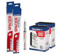 Specialist+ Set di utensili per telaio da cartongesso I x2 SPACER (50cm), x2 FAST INSTALL-Gipsmagnet e x1 HAMER - cacciavite a innesto per l'installazione di telai metallici in cartongesso I Montaggio