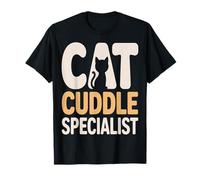 Specialista di Coccole per Gatti Carini Amanti dei Gatti Maglietta